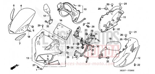 COWL (CBF600S6/SA6) CBF600S6 de 2006